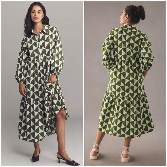 Anthropologie Dresses & Skirts - Anthro Maeve The Bettina Tiered Shirt Dress $148 MSRP Sz XXS will fit a SMALL